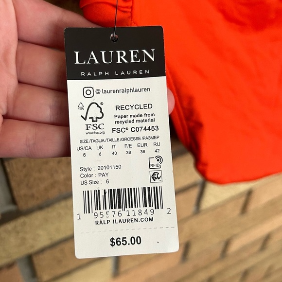 Lauren Ralph Lauren Beach Club Solids Shirred Side Tab Hipster Bikini Bottom NWT - Picture 4 of 5